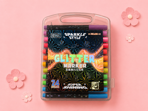 Set de marcadores acrílicos 24 colores con glitter
